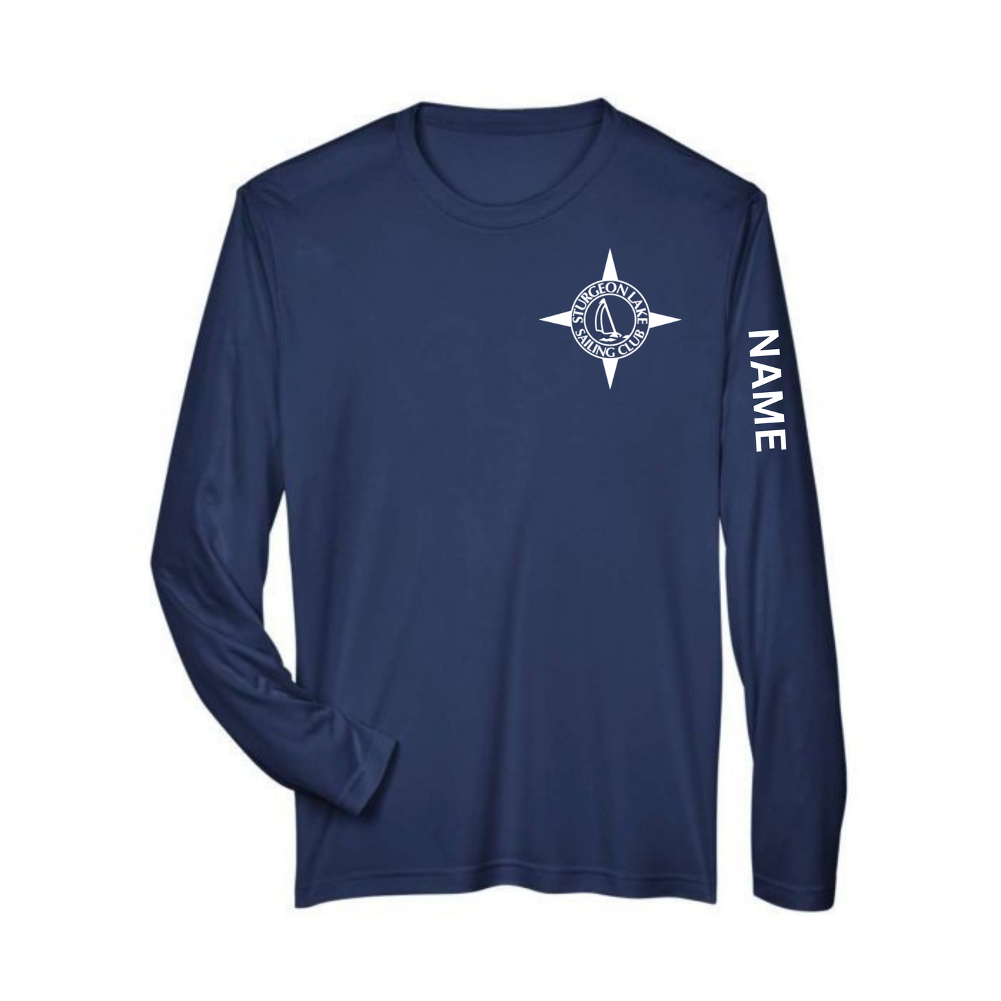 SLSC Nautical Flags Quick Dry Long Sleeve Shirt - Navy