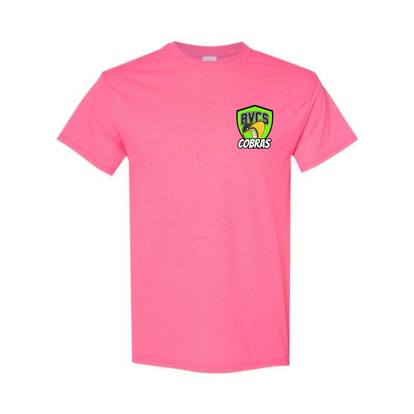 BVCS Neon Green Cobra Tee - Safety Pink