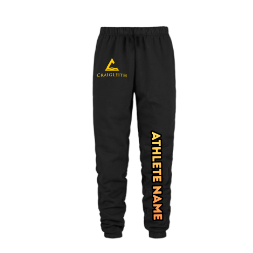 U8 Craigleith Powder Bros Joggers - Black / Neon Orange Gradient
