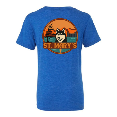 House Water St. Mary's Dual Logo Tee - Royal Blue Triblend