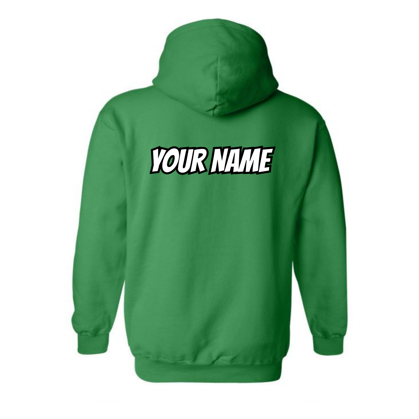 Youth Personalized BVCS Oversize Bolt Smile Hooded Sweatshirt - Irish Green