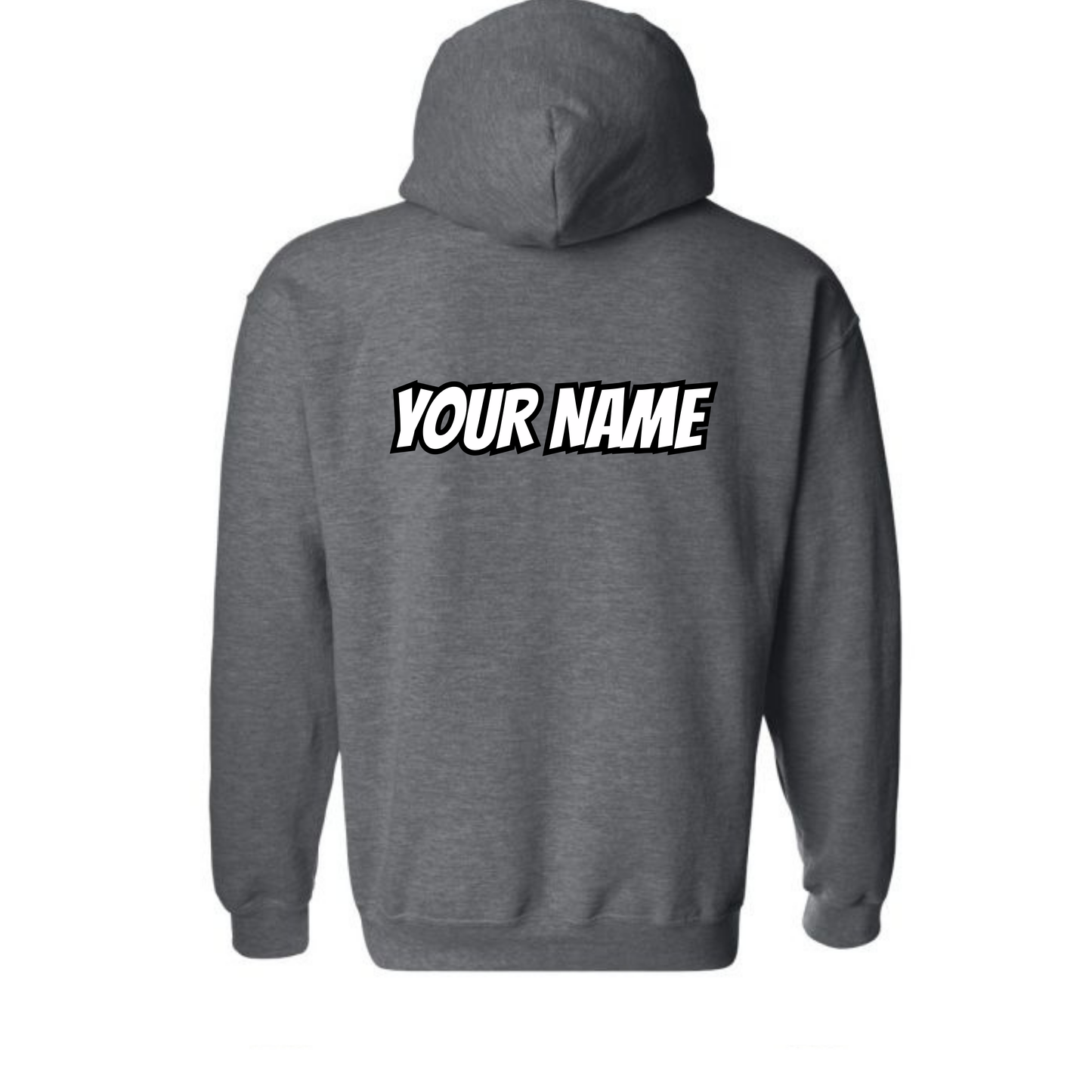 Youth Personalized BVCS Oversize Bolt Smile Hooded Sweatshirt - Dark Heather