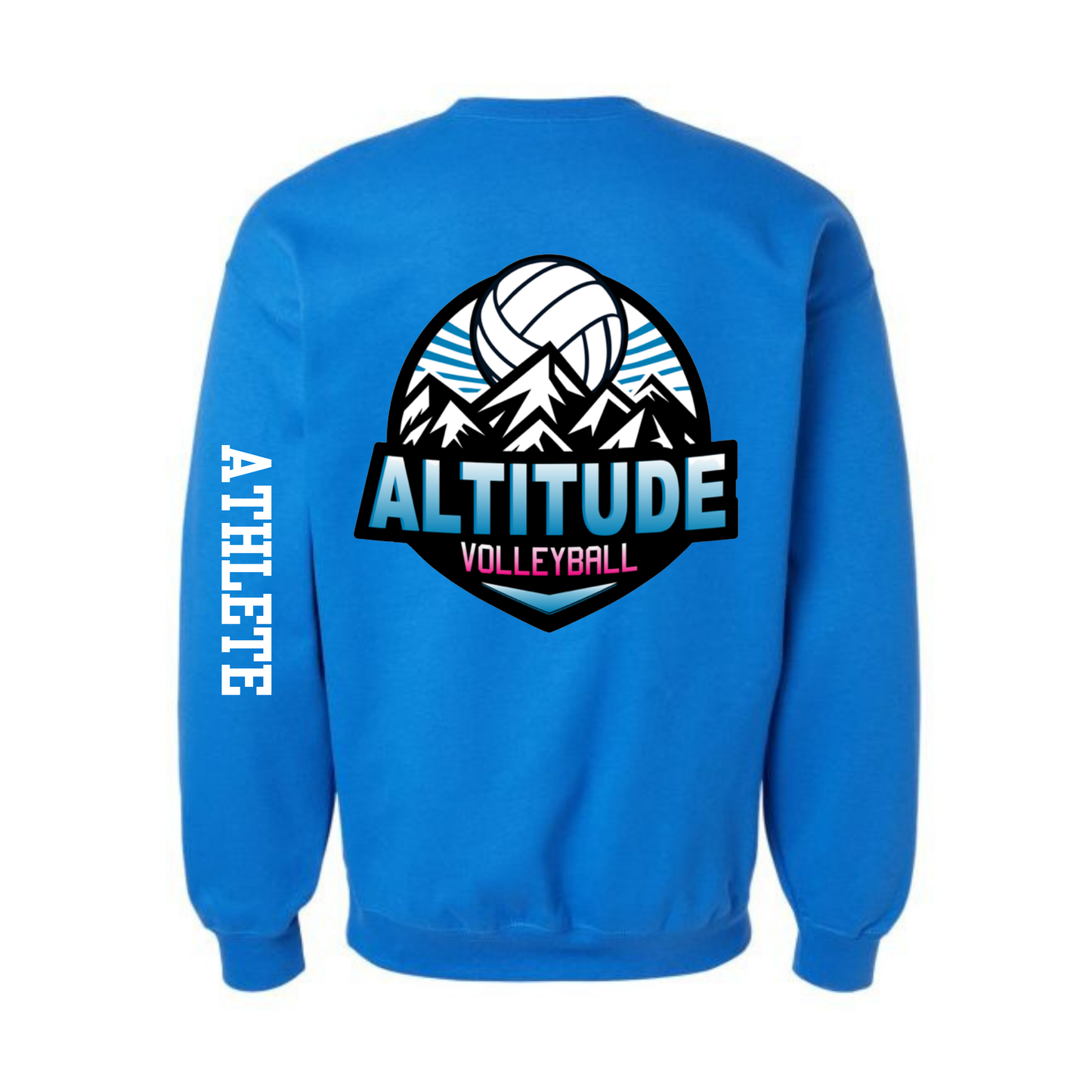 Altitude Personalized Volleyball Crewneck Sweatshirt - Royal Blue (Youth & Adult)