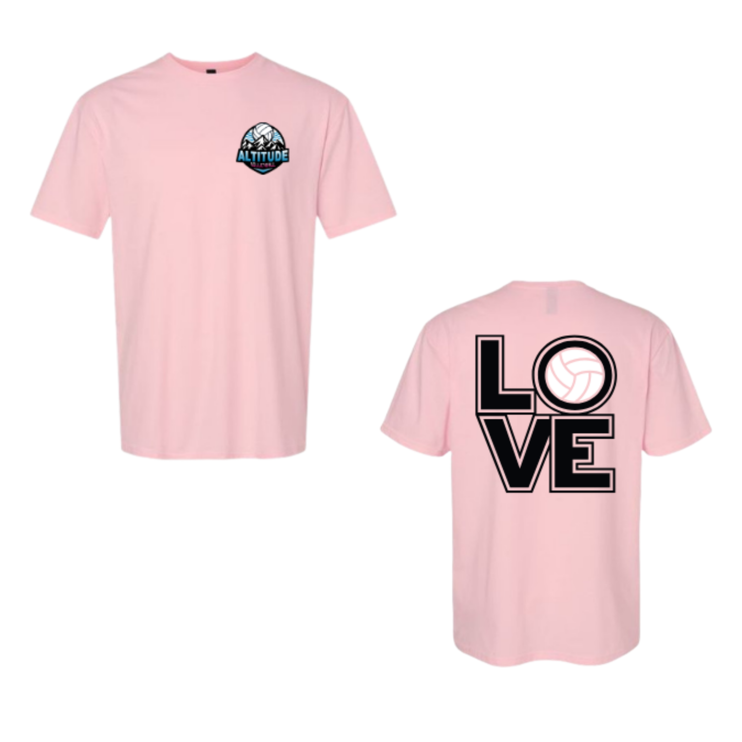 Altitude Volleyball LOVE Tee - Light Pink