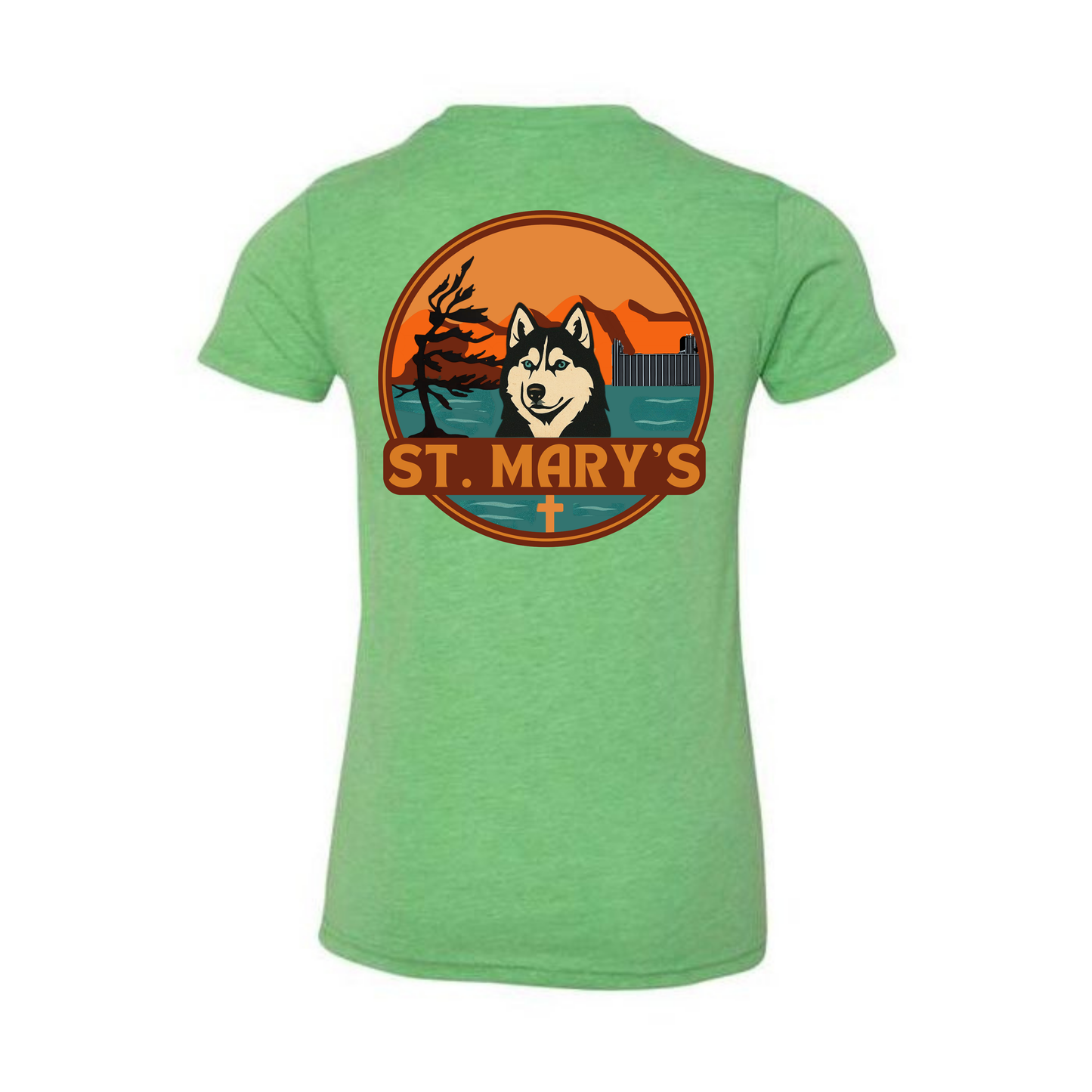 House Earth St. Mary's Dual Logo Tee - Green Triblend
