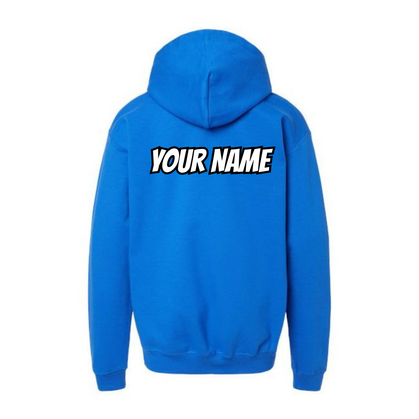Youth Personalized BVCS Blue Neon Cobra Hooded Sweatshirt - Royal