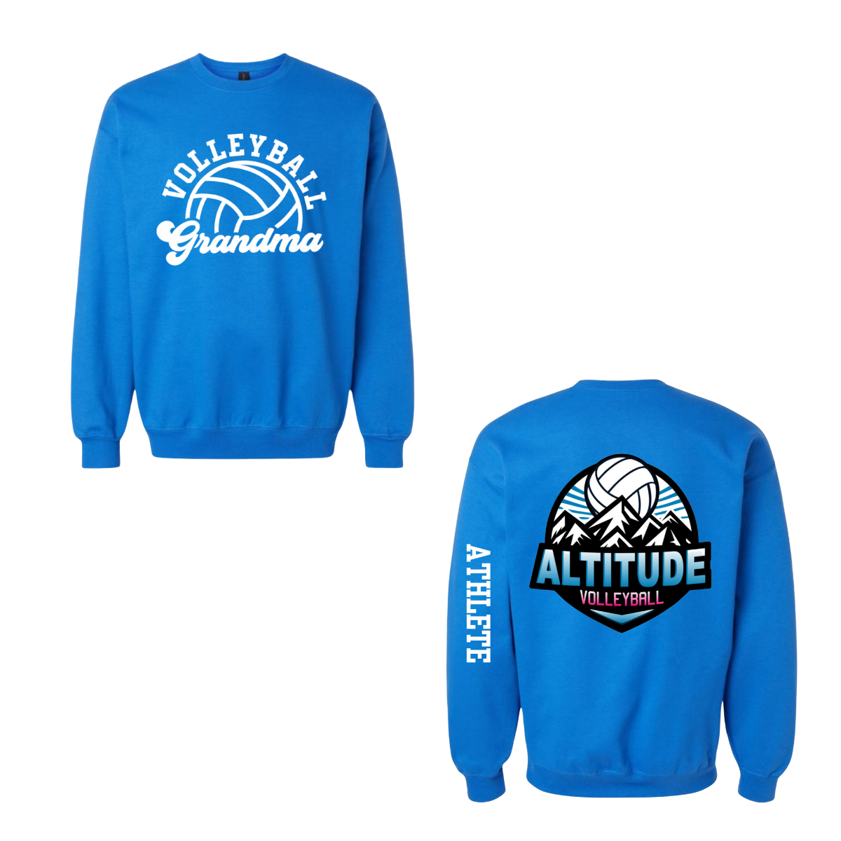 Altitude Volleyball Grandma Crewneck Sweatshirt - Royal Blue