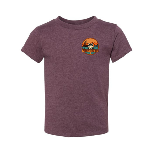 House Red St. Mary's Dual Logo Tee - Heather-Maroon