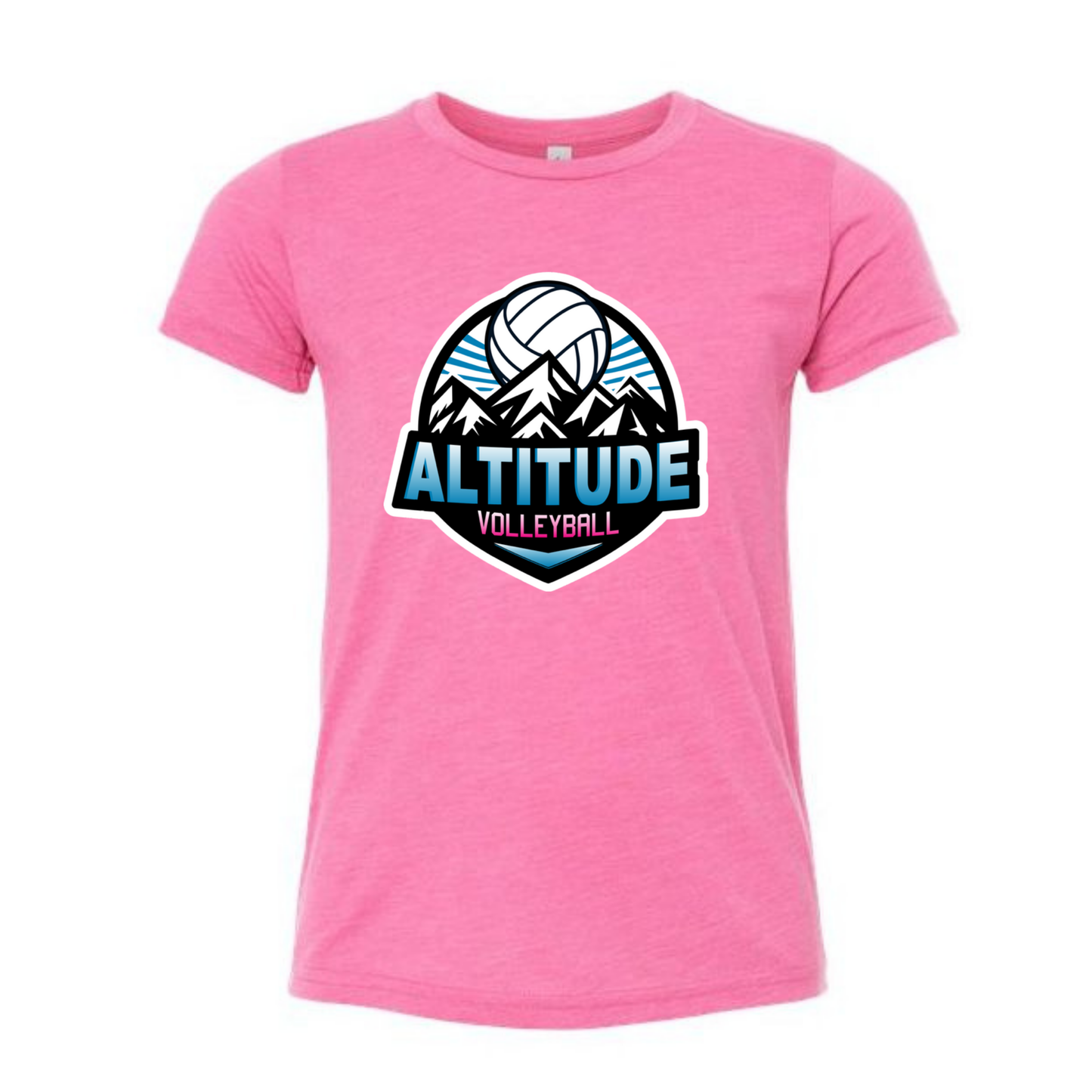Personalized Altitude Volleyball Oversize Logo Tee - Charity Pink