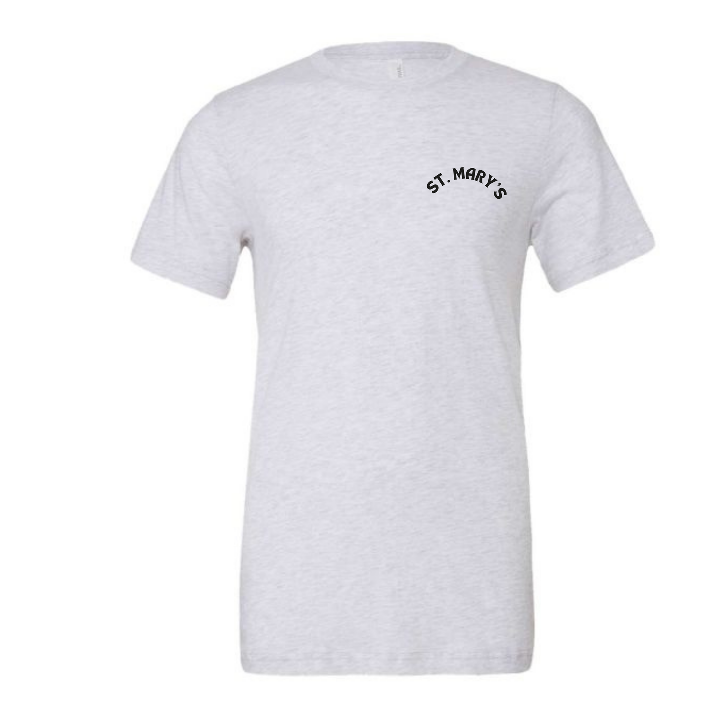 House Wind St. Mary's Black Script / Mini Sleeve Logo Tee - White Fleck