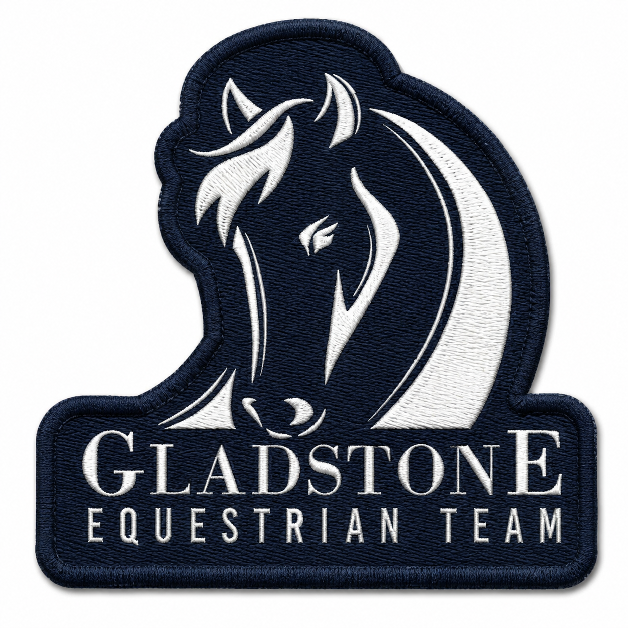 Iron on Patch - Gladstone Equestrian ( 2.75 " x 2.75")