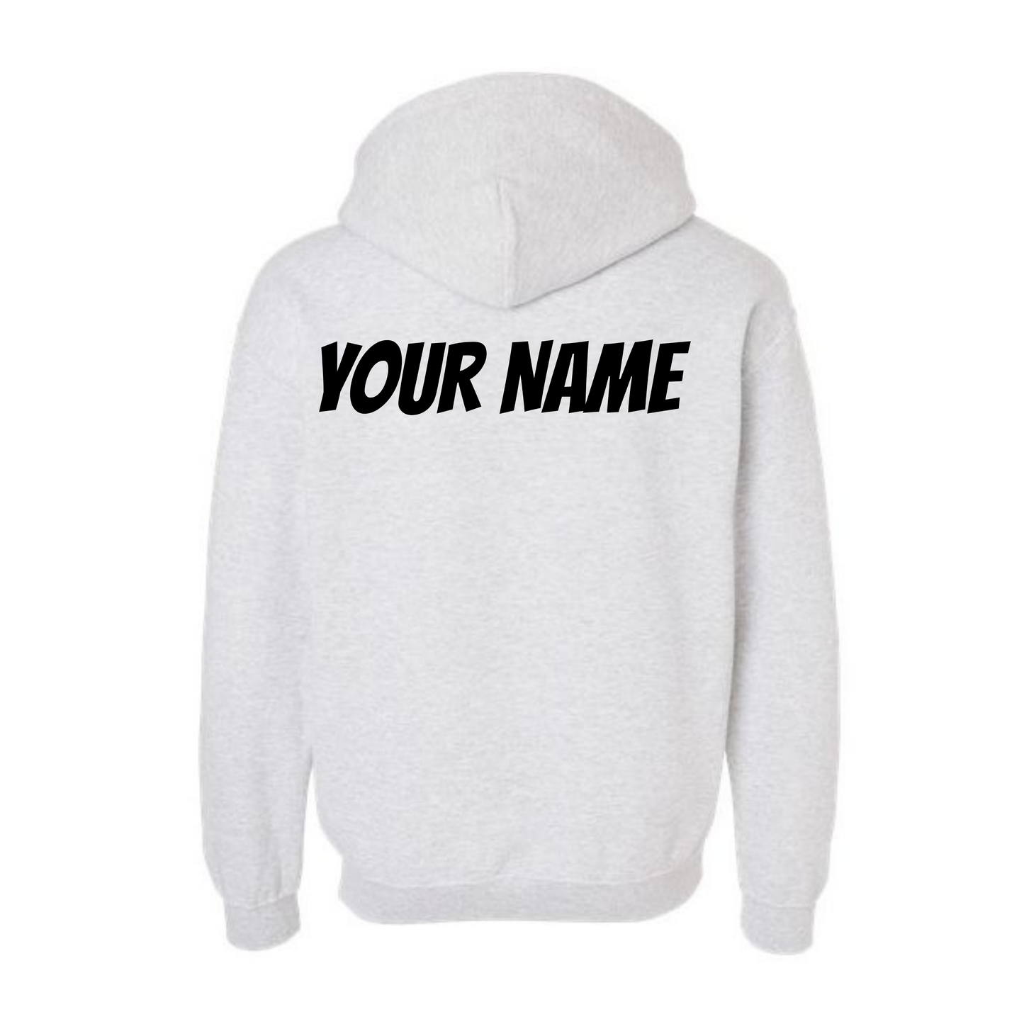 Adult Personalized BVCS Neon Green Cobra Hooded Sweatshirt - Ash