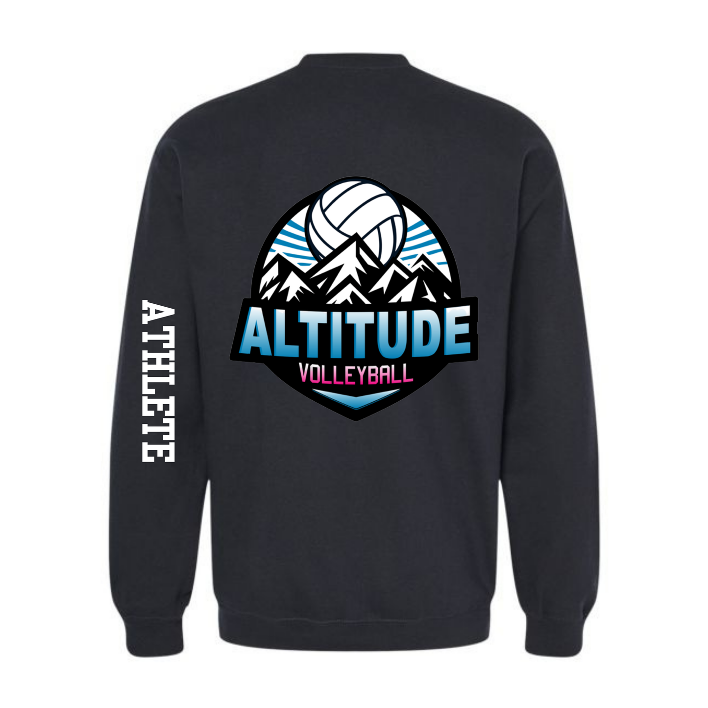 Altitude Personalized Volleyball Crewneck Sweatshirt - Black (Youth & Adult)
