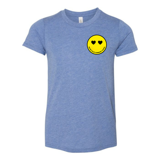BVCS Heart Smile Tee - Blue Triblend