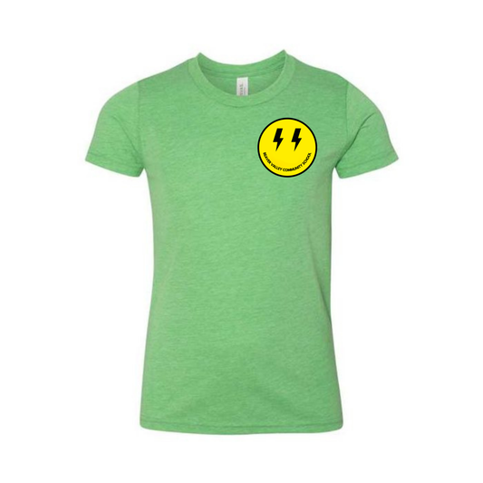 BVCS Bolt Smile Tee - Green Triblend