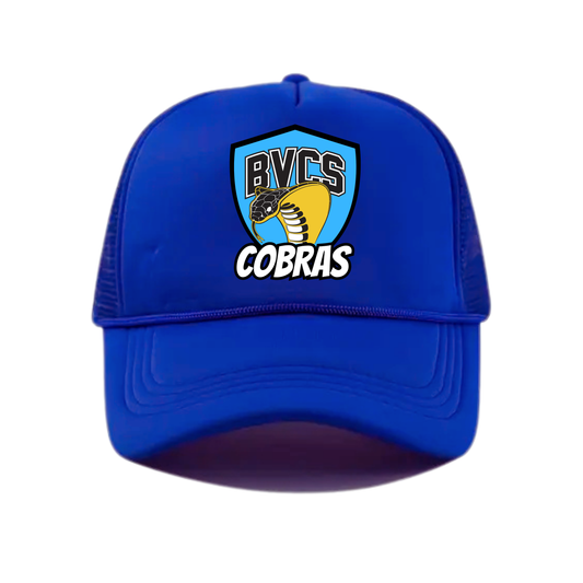BVCS Neon Blue Cobra Snapback Hat - Royal Blue / Royal Blue