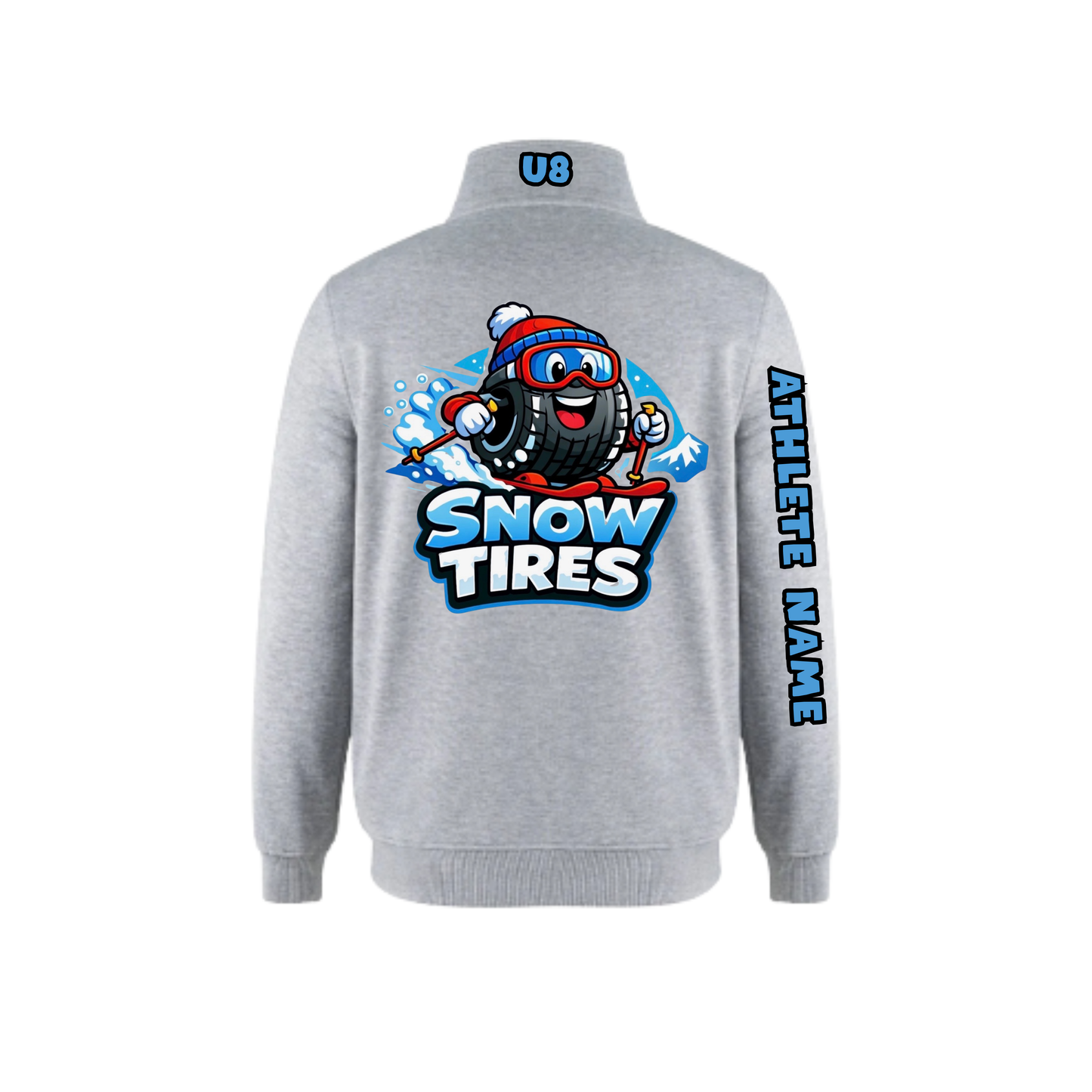 U8 Craigleith Snow Tires Quarter Zip Sweatshirt - Grey