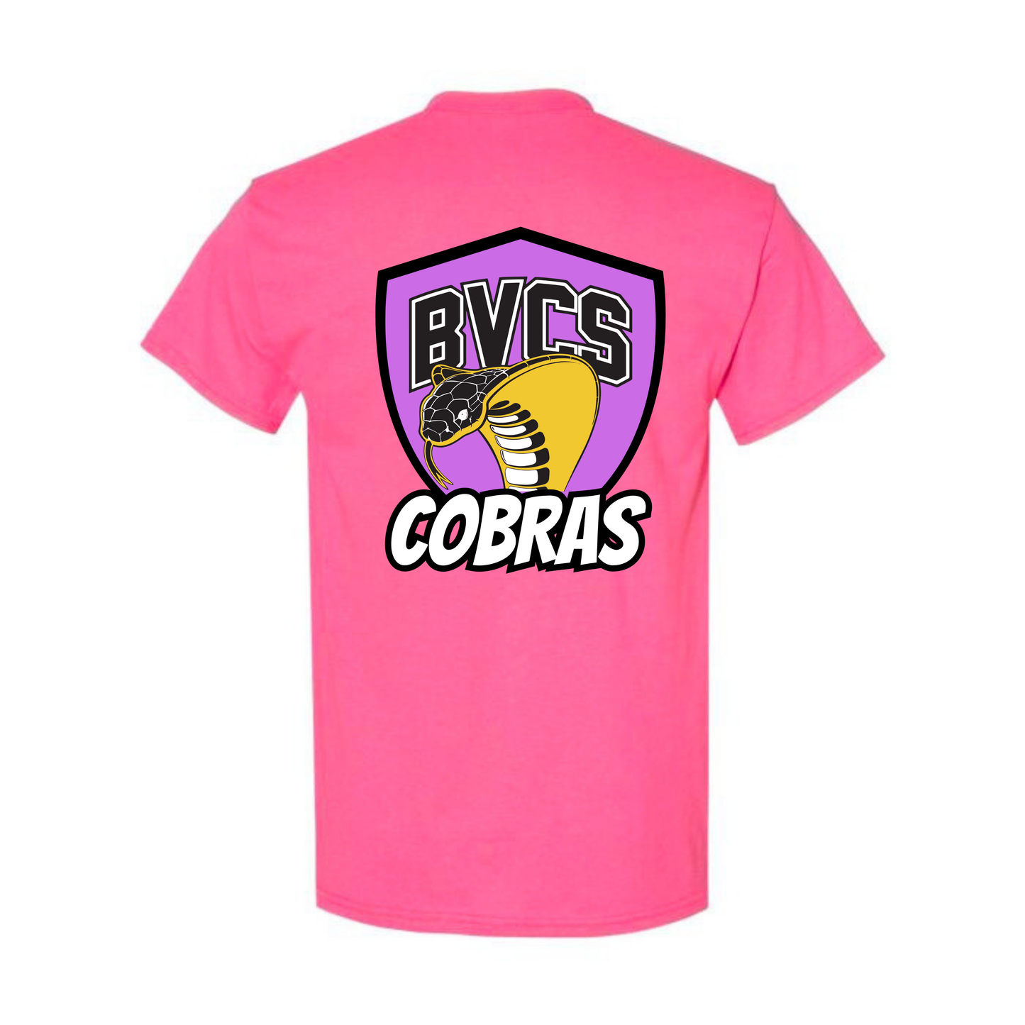 BVCS Neon Purple Cobra Tee - Safety Pink