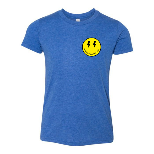 BVCS Bolt Smile Tee - True Royal Triblend