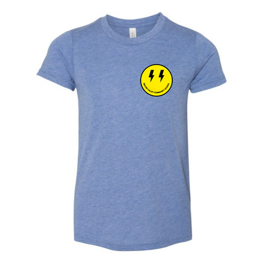 BVCS Bolt Smile Tee - Blue Triblend