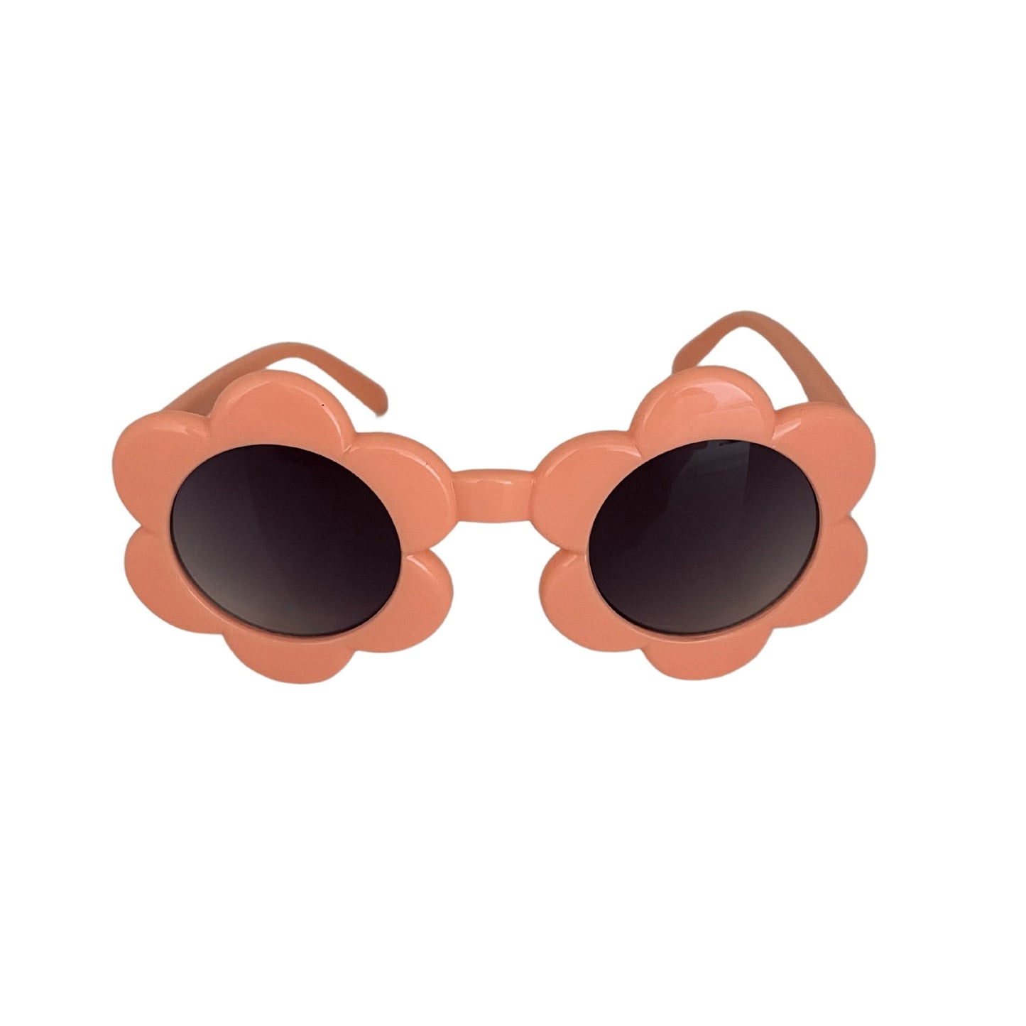 Kids Round Flower Sunglasses - Coral Carnation