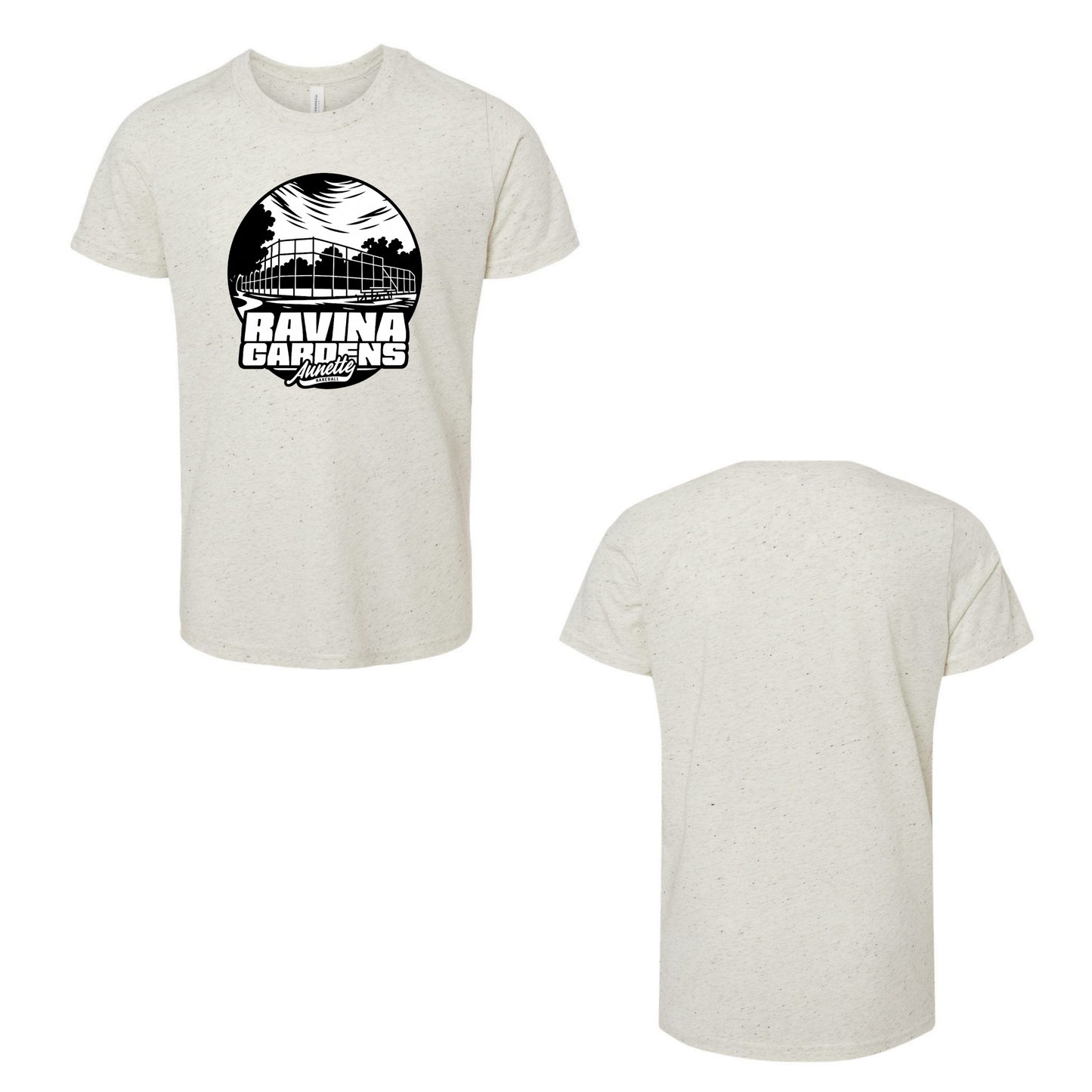 Annette Baseball Short Sleeve Shirt - Ravina Gardens Tee - Oatmeal Triblend