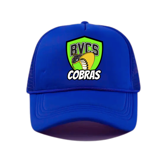 BVCS Neon Green Cobra Snapback Hat - Royal Blue / Royal Blue