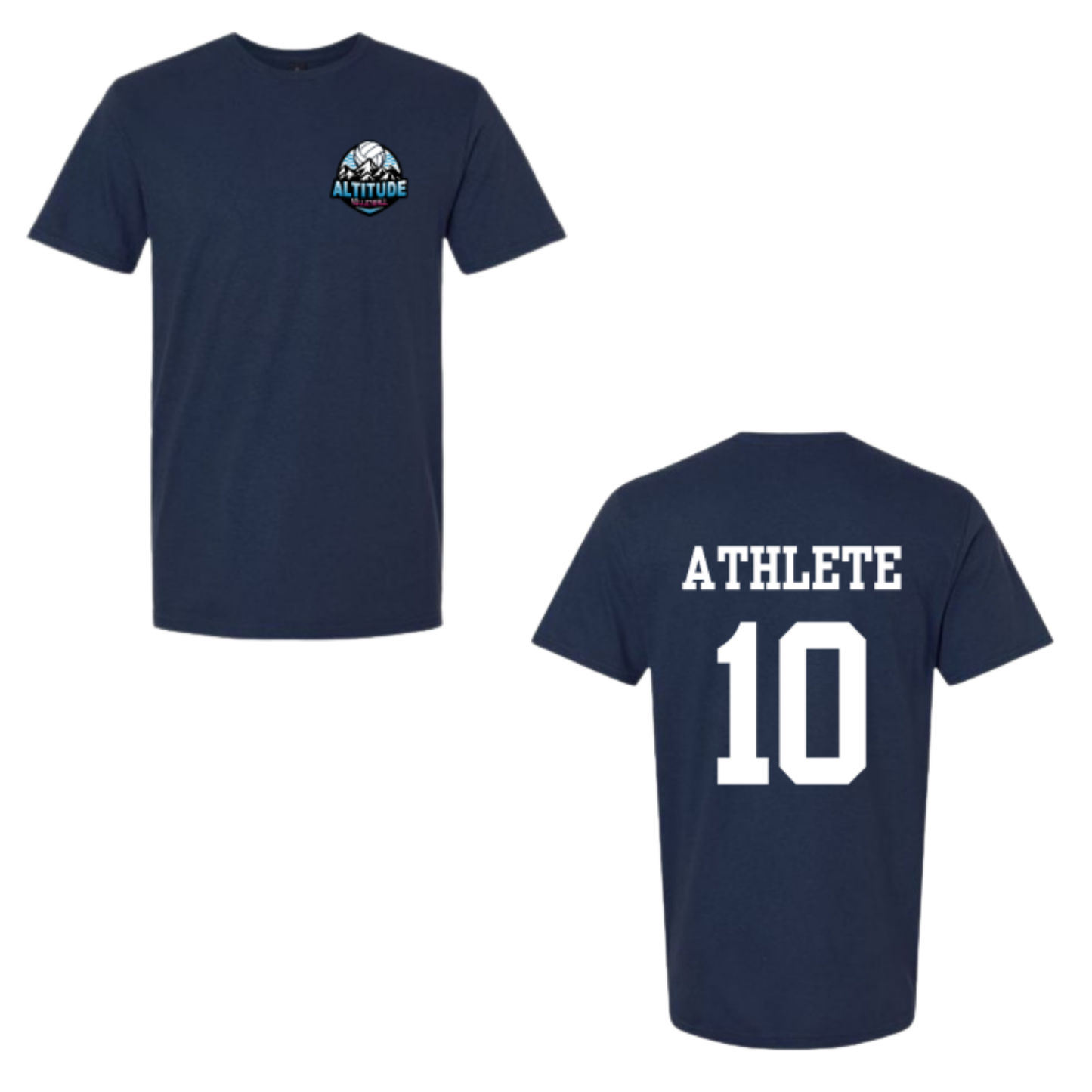 Personalized Altitude Volleyball Tee - Navy