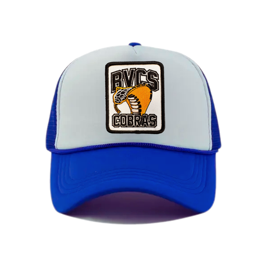 BVCS Cobras Patch Snapback Hat - Royal Blue / White
