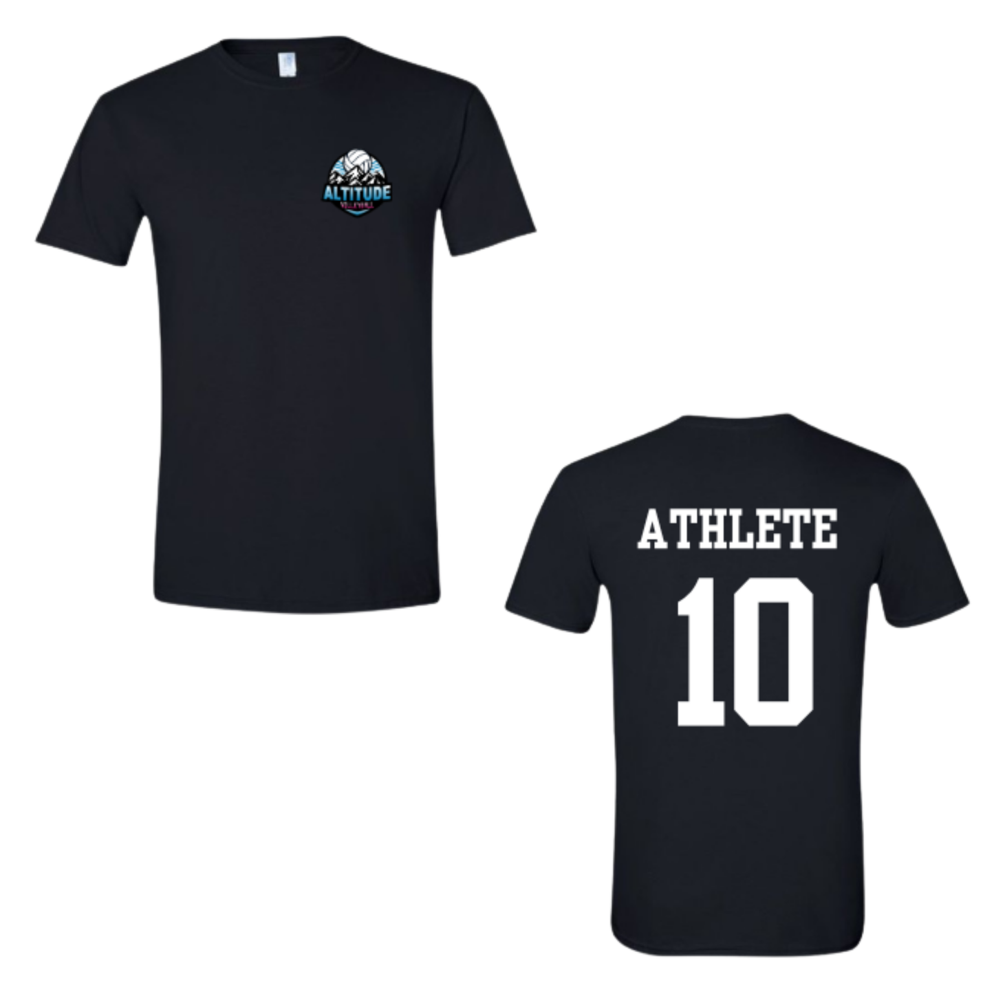 Personalized Altitude Volleyball Tee - Black