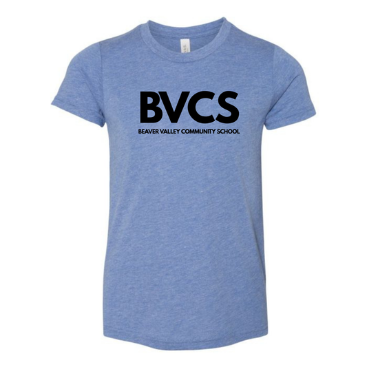 BVCS Logo Tee - Blue Triblend