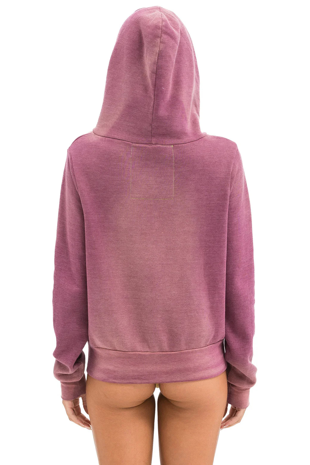 Aviator Nation - Adult 5 Stripe Zip Hoodie - Faded Berry