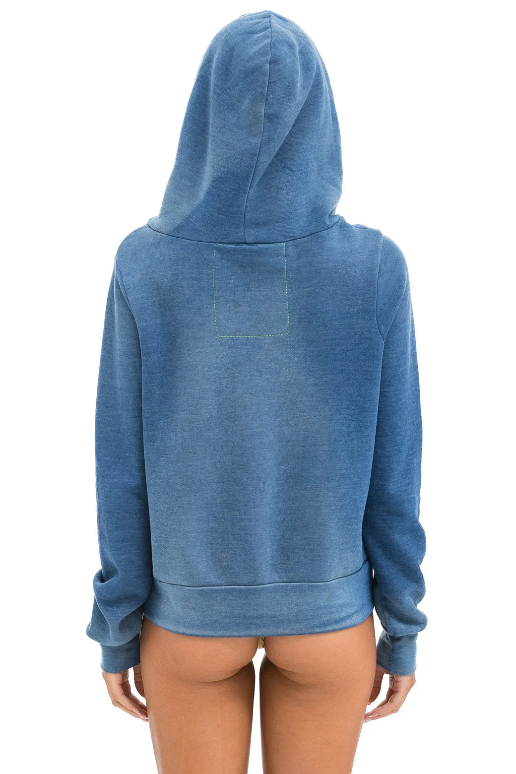 Aviator Nation - Adult 5 Stripe Zip Hoodie - Faded Water