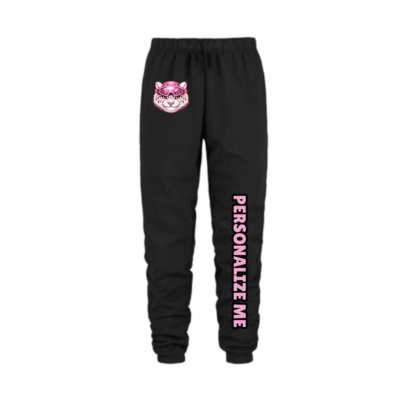 Craigleith Snow Leopards Joggers - Black / Mini Leopard