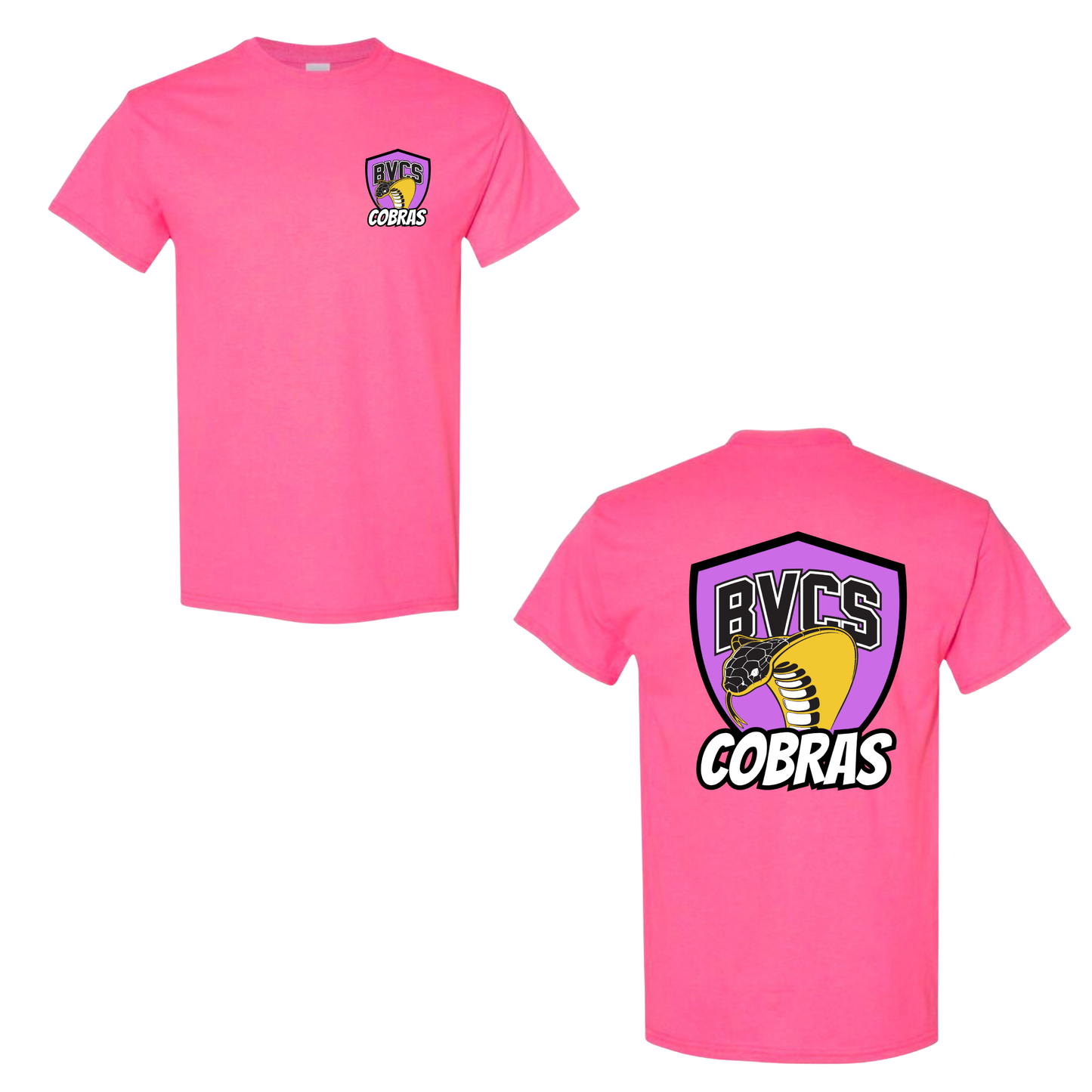 BVCS Neon Purple Cobra Tee - Safety Pink