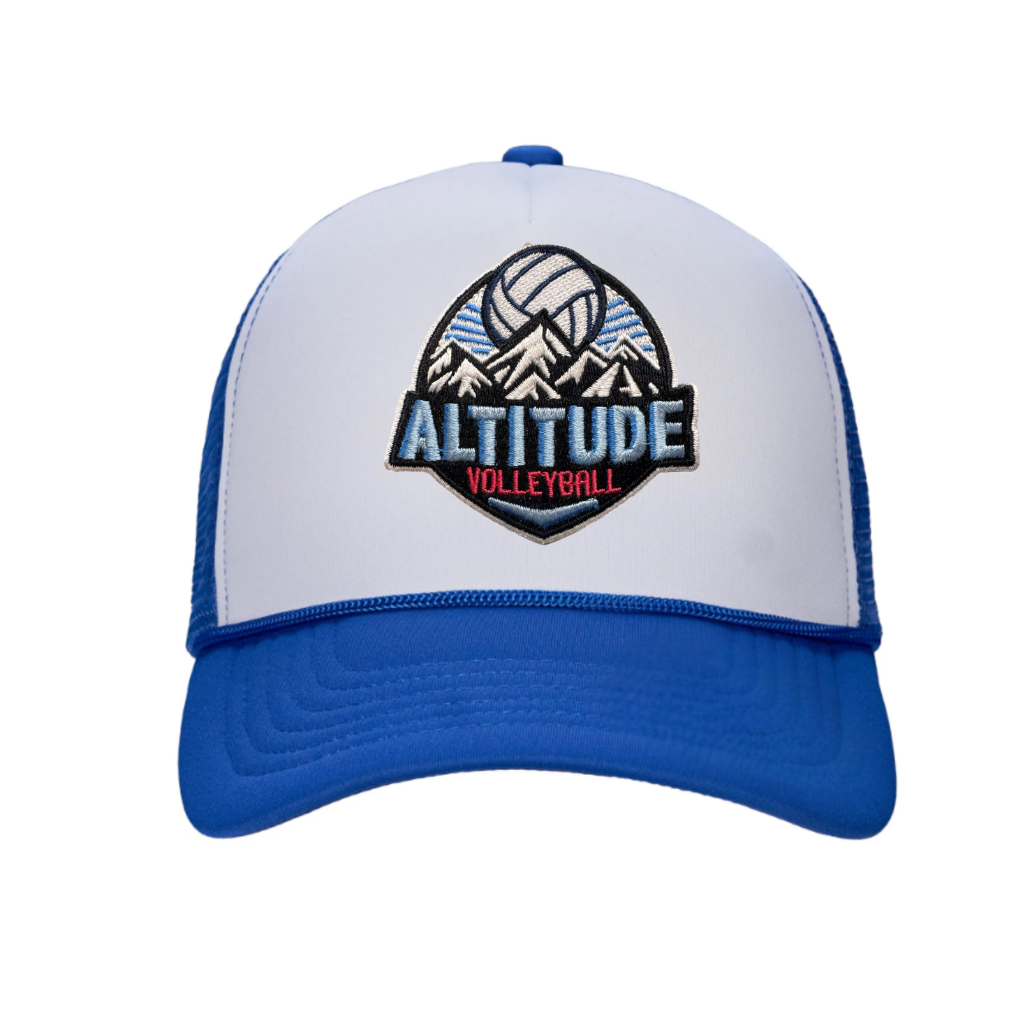 Altitude Patch Snapback Trucker Hat - Royal Blue / White