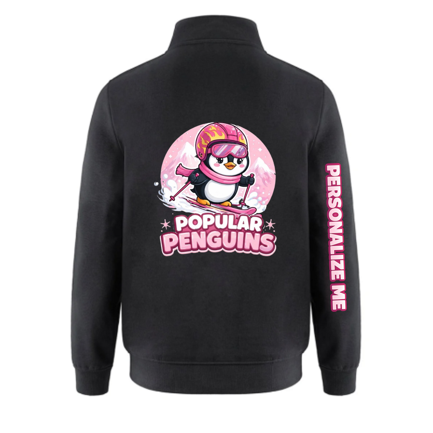Craigleith Popular Penguins Quarter-Zip Sweatshirt - Black