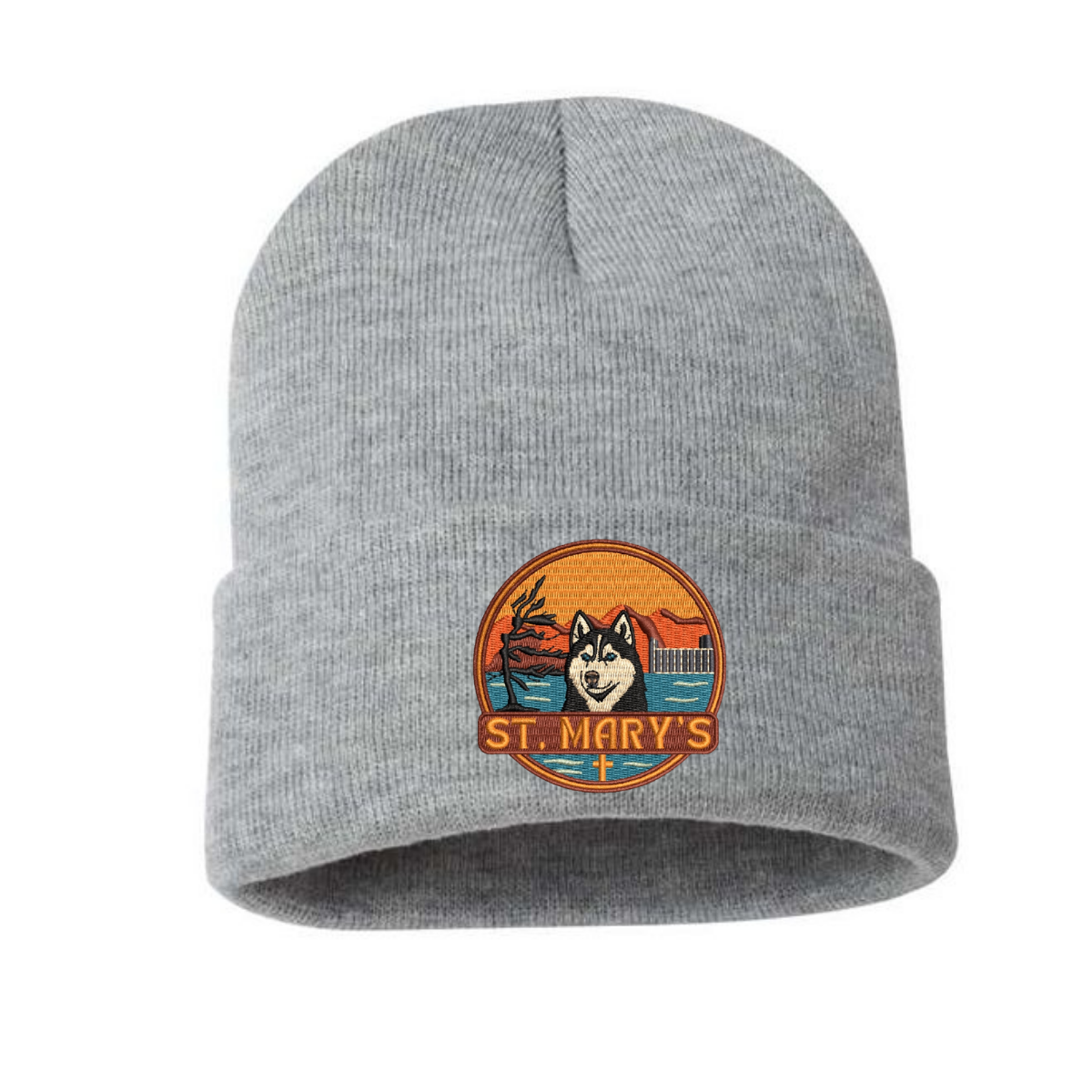 St. Mary's Patch Knit Toque - Heather Gray