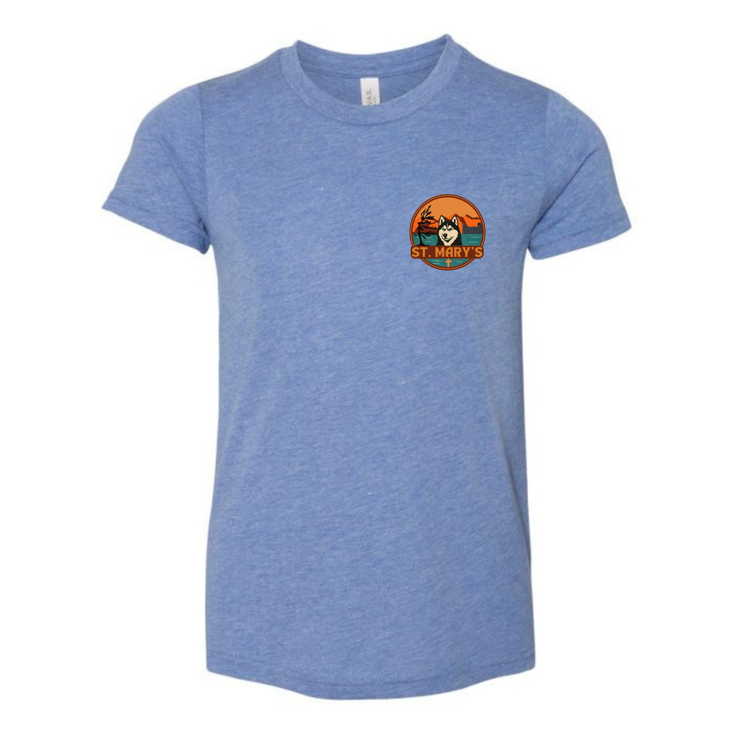 House Water St. Mary's Dual Logo Tee - Blue Triblend