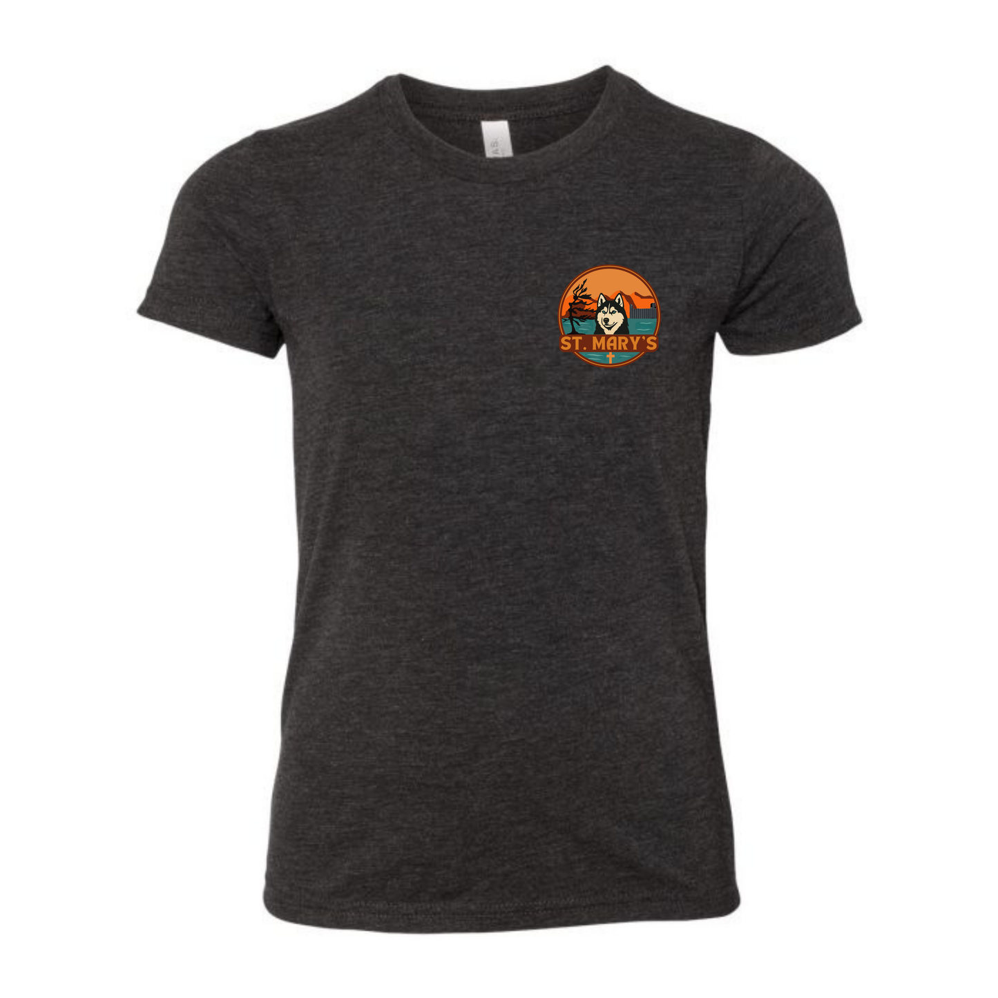 St. Mary's Dual Logo Tee - Charcoal Triblend