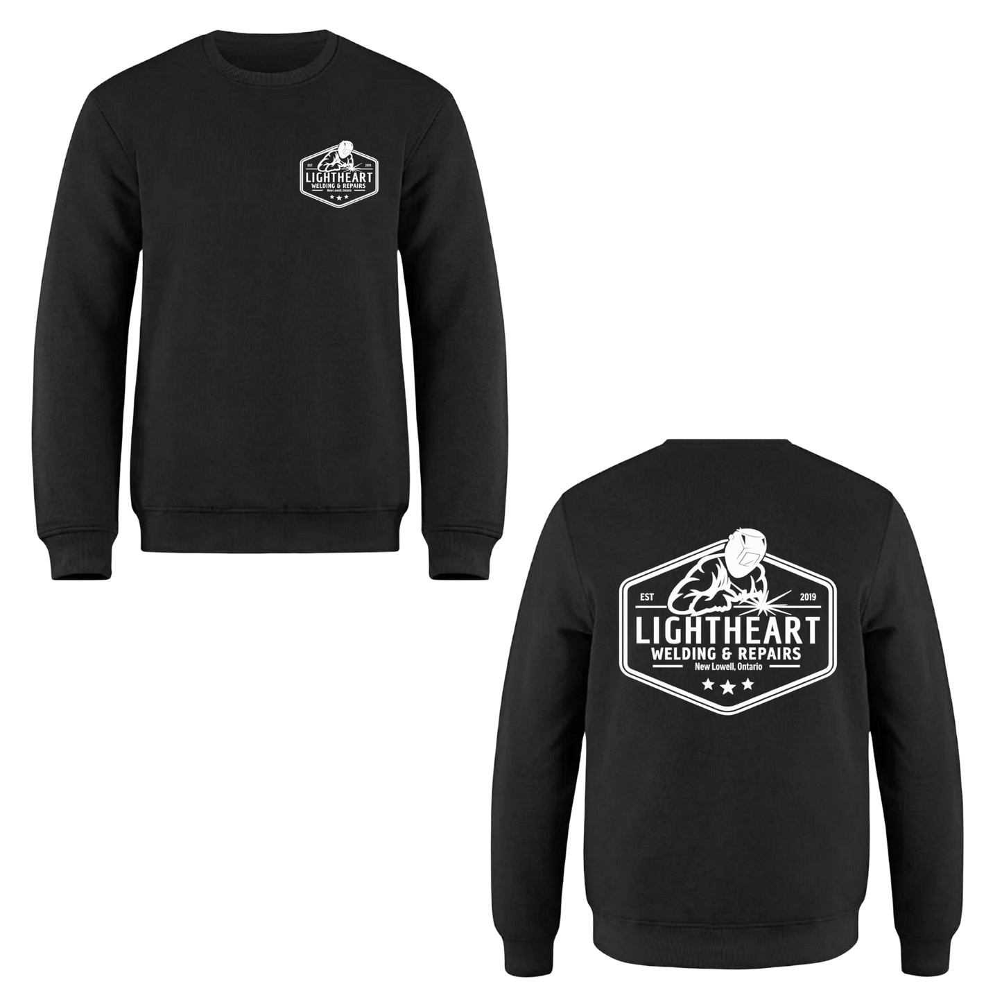 Lightheart Welding & Repairs Crewneck Sweatshirt - Black