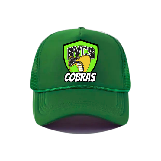 BVCS Neon Green Cobra Snapback Hat - Kelly Green / Kelly Green