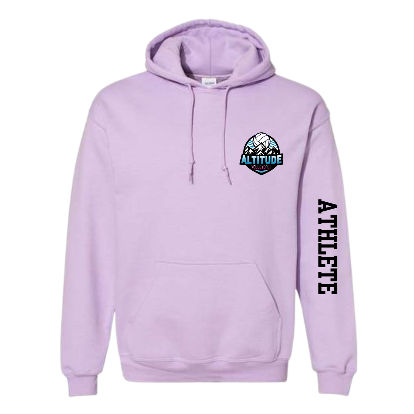 Altitude Adult Personalized Volleyball LOVE Hooded Sweatshirt - Lilac
