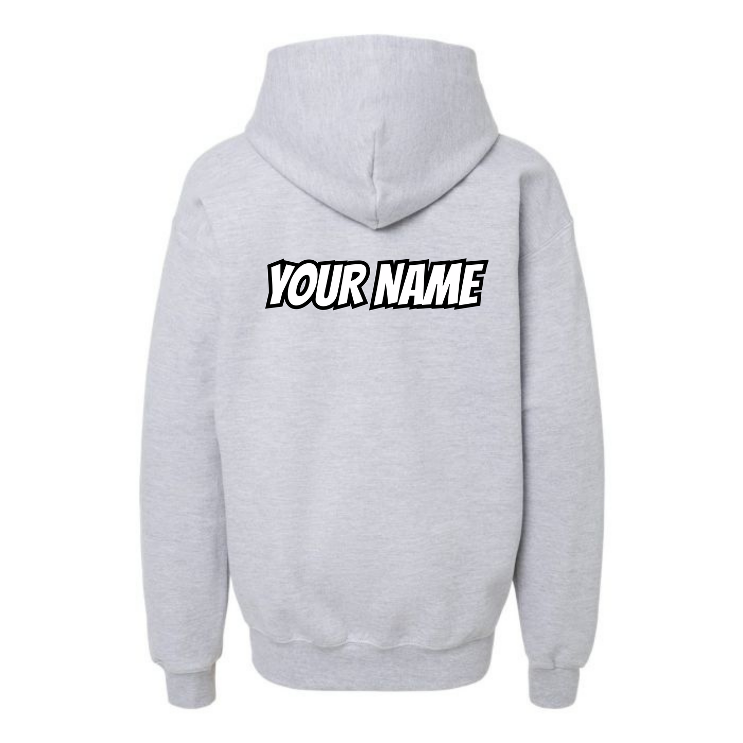 Youth Personalized BVCS Blue Neon Cobra Hooded Sweatshirt - Sport Grey