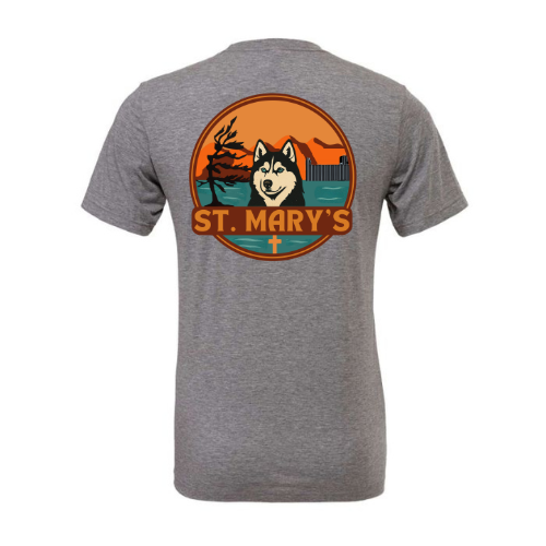 St. Mary's Dual Logo Tee - Grey Triblend