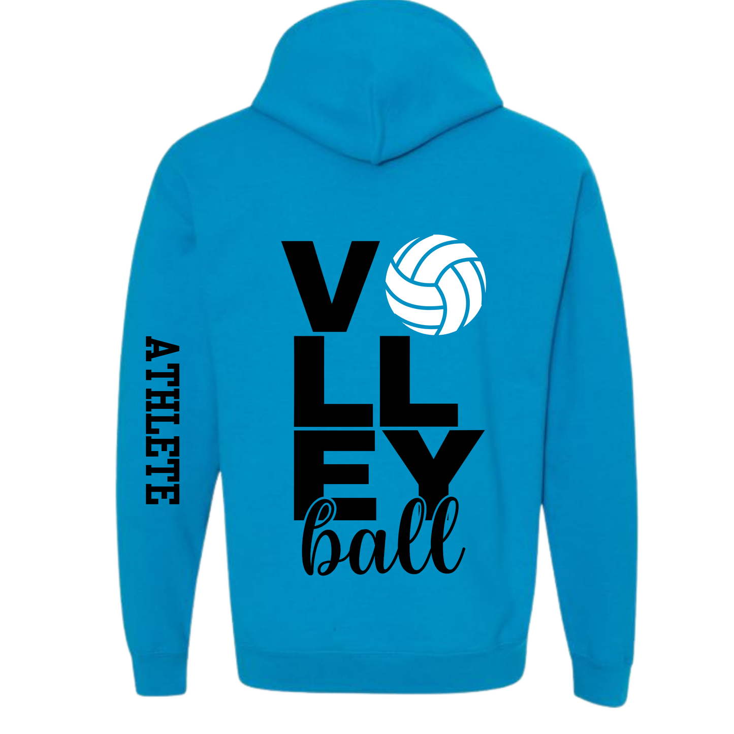 Altitude Adult Personalized Volleyball Hooded Sweatshirt - Sapphire Blue