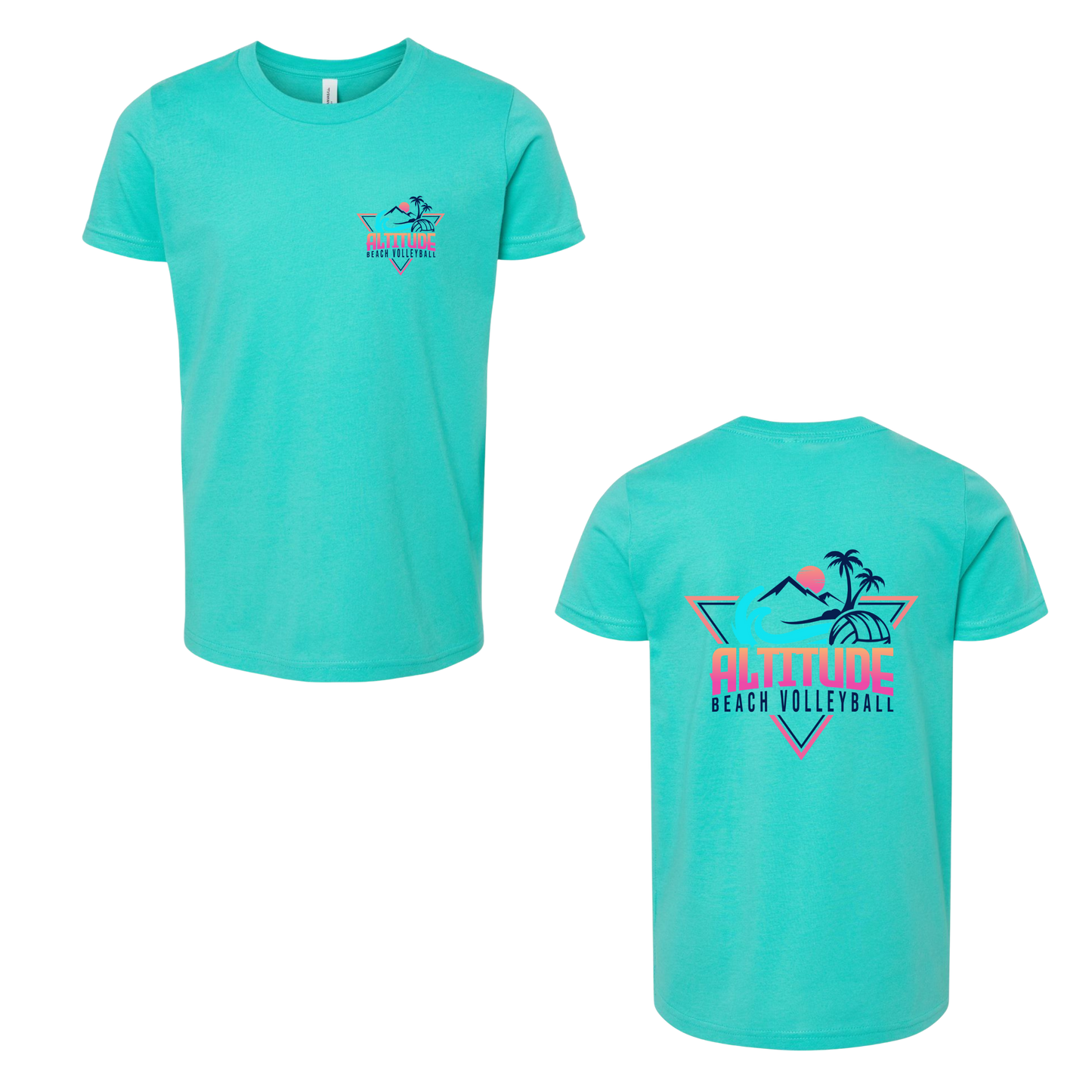 Altitude Beach Volleyball Dual Logo Tee - Teal (Youth / Adult)