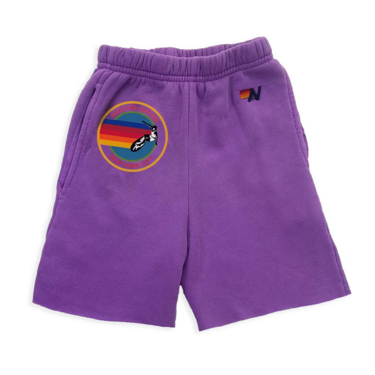Aviator Nation - Kid's Sweatshorts - Neon Purple