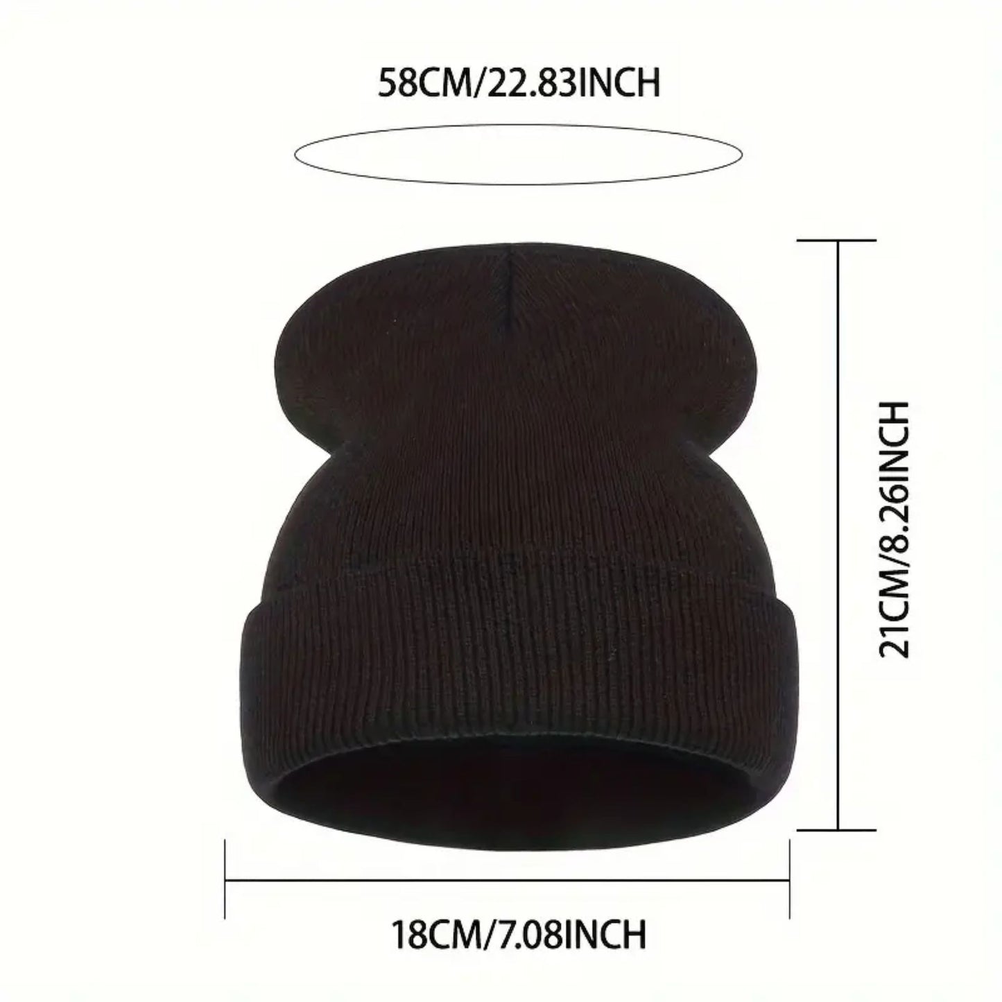 Adult Solid Knitted Beanie