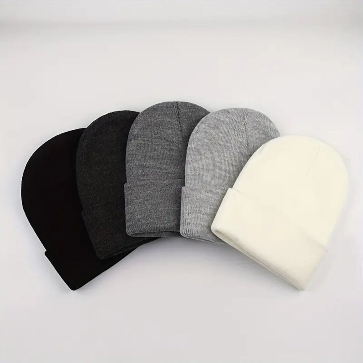 Adult Solid Knitted Beanie
